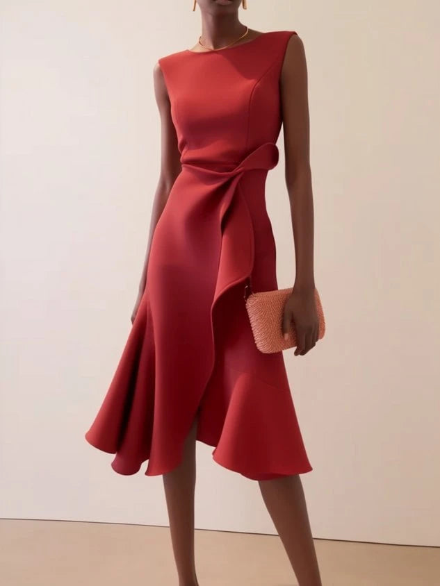 Bow Sleeveless Dress