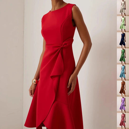 Bow Sleeveless Dress