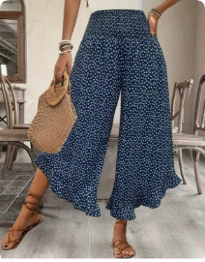 Polka-Dot Wide Leg Pants